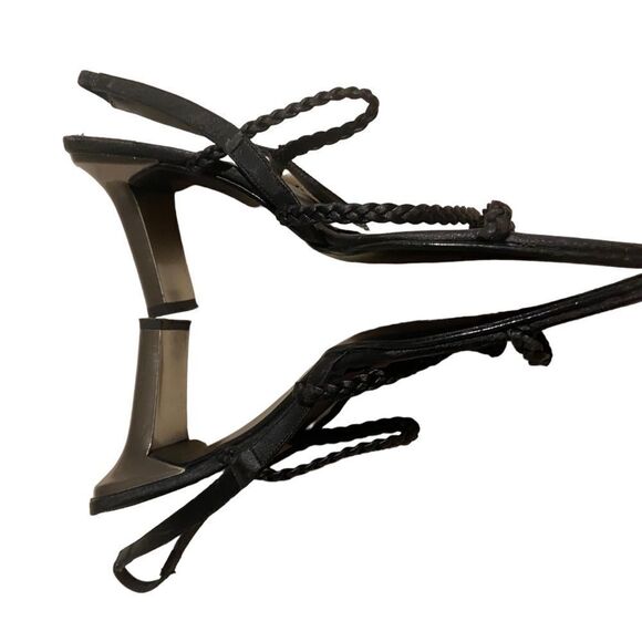 Unusable size 8.5 black heeled sandals excellent condition see pics - Picture 2 of 4